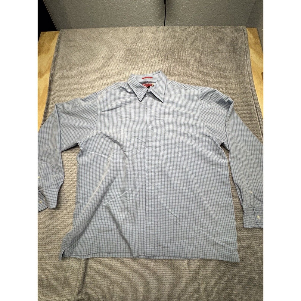 Guess Shirt Mens XL‎ Blue/Black Striped Mens Button Up